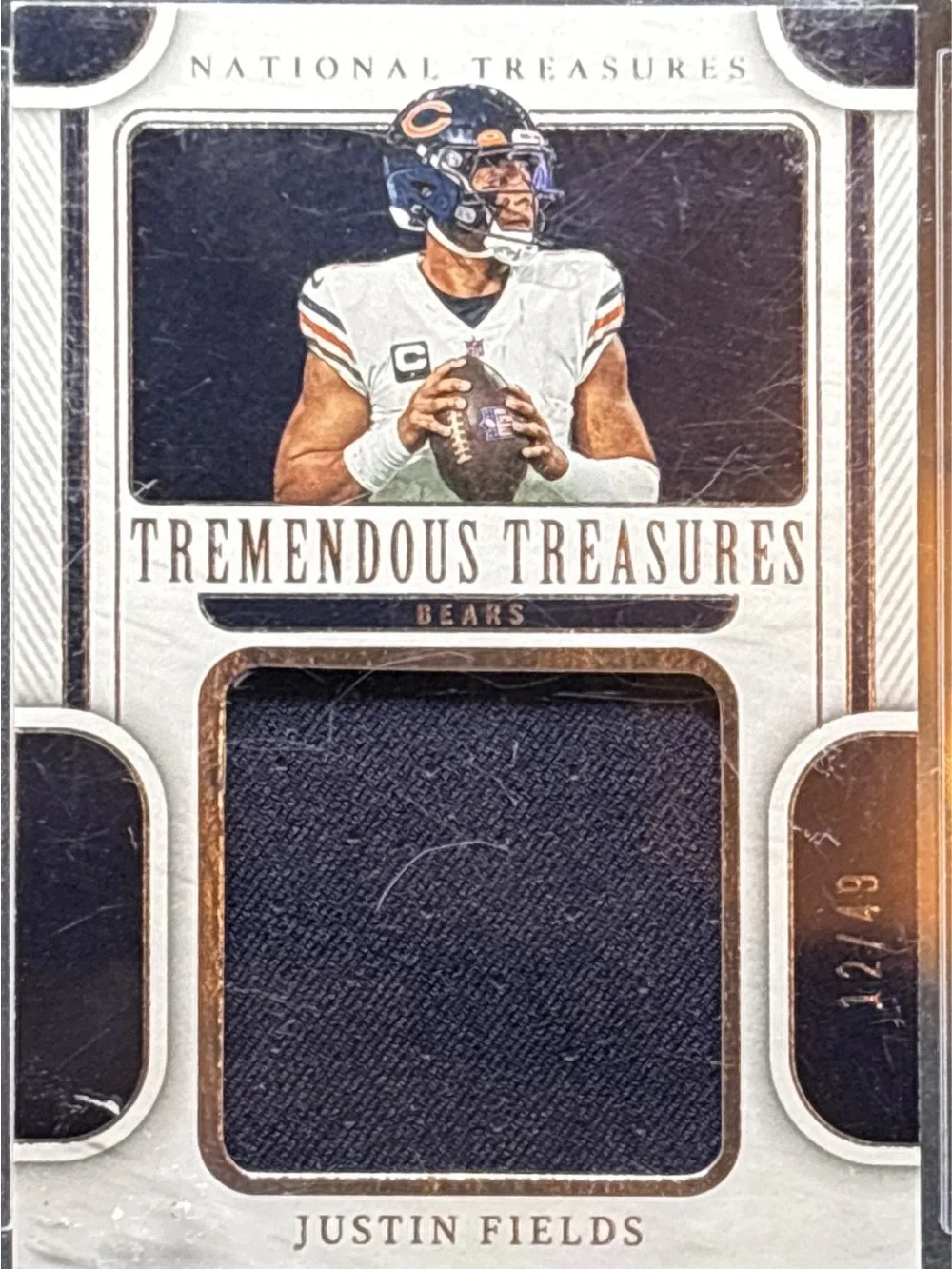 Panini Tremendous Treasures Justin Fields Patch Card - LE 12/49